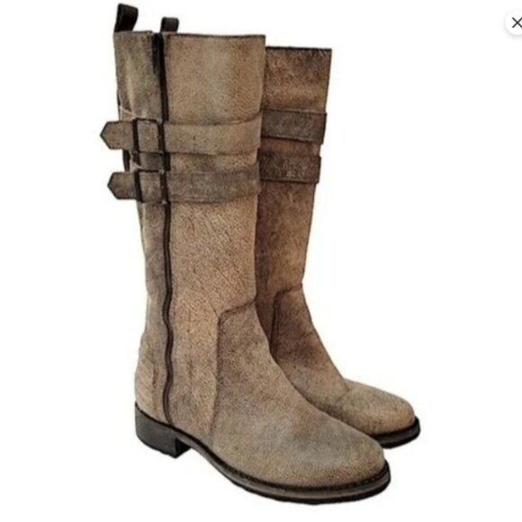 Matissee Roady Distressed Riding Moto Boot - Picture 1 of 14